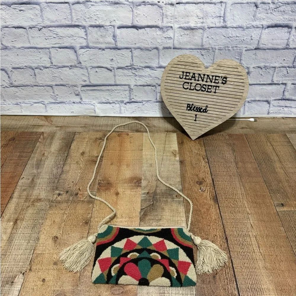 Handmade Small Shoulder Bag crochet woven thread boho